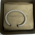 David Yurman Cable Cuff Silver  Bracelet With 14KT Yellow Gold&Black Onyx 6mm S — photo 2