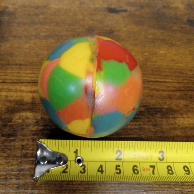 2  Vintage 1990s Marble  Bouncy Rubber Super Ball Vending Toy