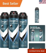 Men UltraClear Antiperspirant Spray Black  White 3 Count Protects from Deodo...