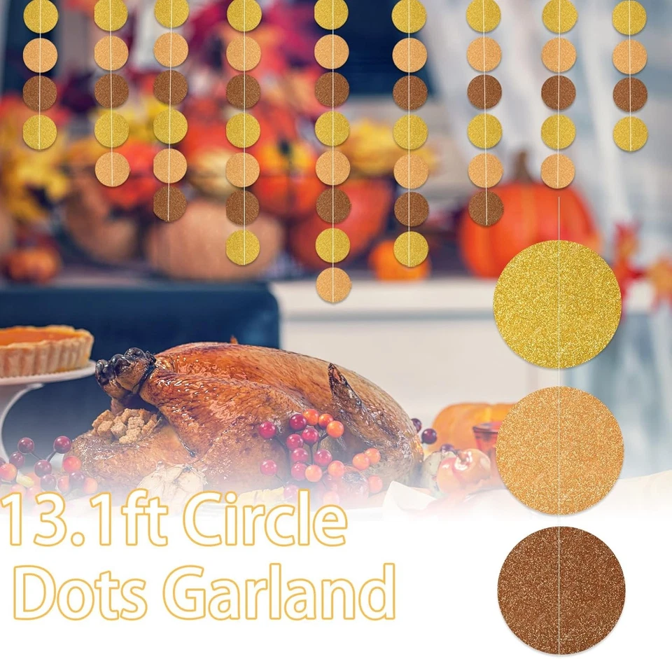 Pre-Strung Thankful For You Banners Happy Friendsgiving Banner Gold  - Image 4 of 4