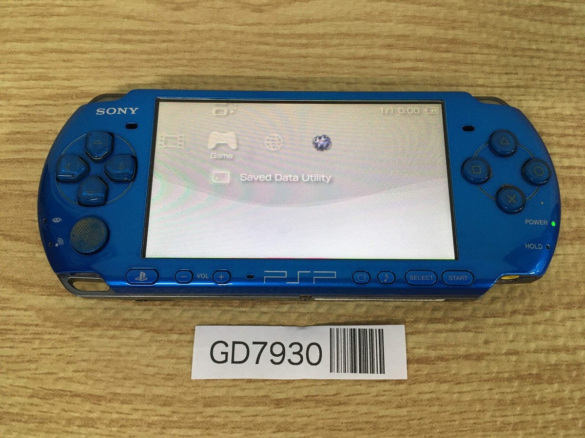 GD7930 Plz Read Item Condi PSP-3000 VIBRANT BLUE SONY PSP