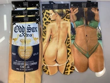 NWT ODD SOX Various Gag Gift Novelty Crew Cut Socks, Lot of 5 Pairs Mens Sz 6-13