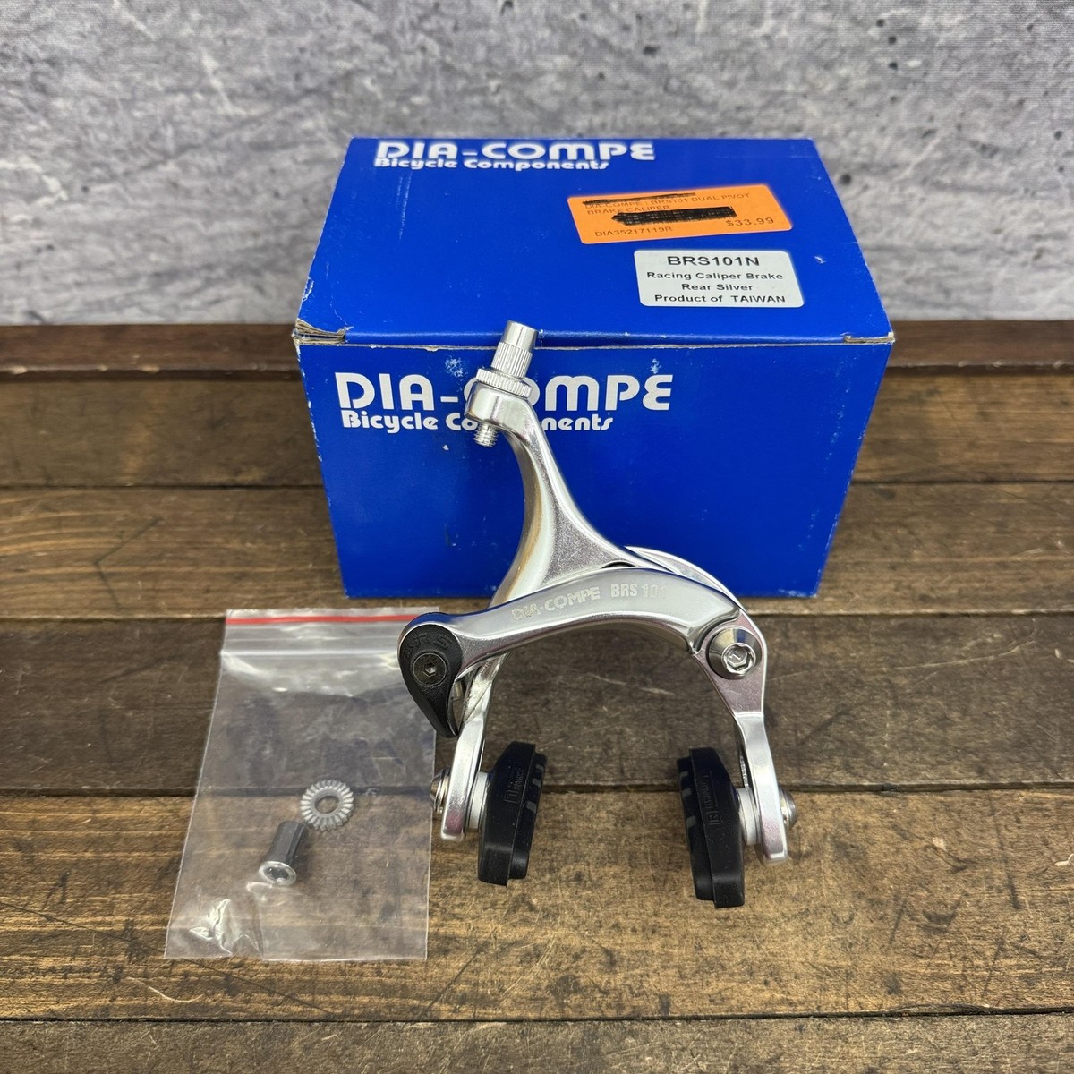 Dia-Compe BRS101N Rear Caliper Brake Silver Dual Pivot Side Pull
