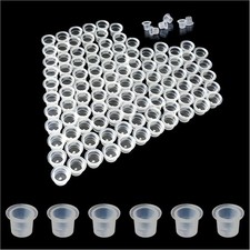 500PCS Small Tattoo Ink Caps Plastic Pigment Cups for Tattoo Ink Tattoo