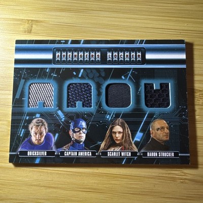 2015 Age of Ultron AVENGERS LOCKER Quad Costume Swatch Scarlet Witch Captain Am