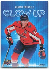 2025-26 Upper Deck Series 2 Glow Up #GU-30 Aliaksei Protas Washington Capitals