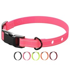 Dog Nylon Collar Strap with 2 Holes for Electronic Fence Training Barking Col...