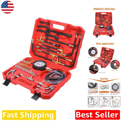 #ad High Accuracy Fuel Pressure Tester Gauge 0 140PSI Universal Gasoline Engine Tool $82.79