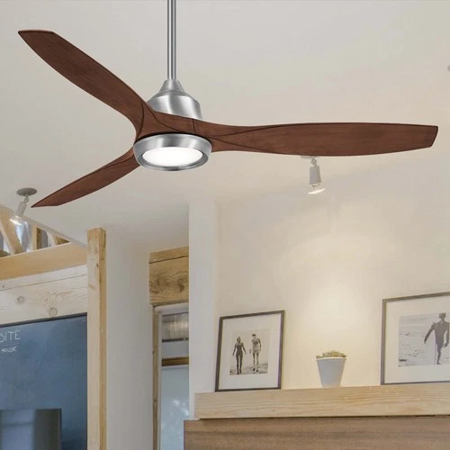 Minka Aire Skyhawk 60" Ceiling Fan - Dark Walnut 3-Blade Remote Control - Picture 3 of 6