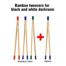 4x Bamboo Print Developing Tongs Photo Studio Darkroom Negative Film Processing