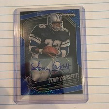 Panini 2025 Prizm Black Football Tony Dorsett Cowboys Auto #44 /15