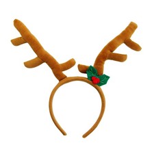 Plush Christmas Reindeer Antler Headband Animal Cosplay Costume Hair Accessory