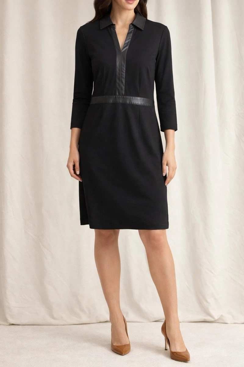 Faux Leather 3/4 Sleeve Sheath Dresses for Women for sale | eBay