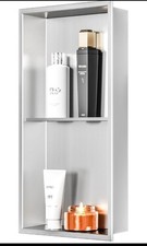 Stainless Steel Shower Niche 24" X 12" Brushed No Tile Needed Wall