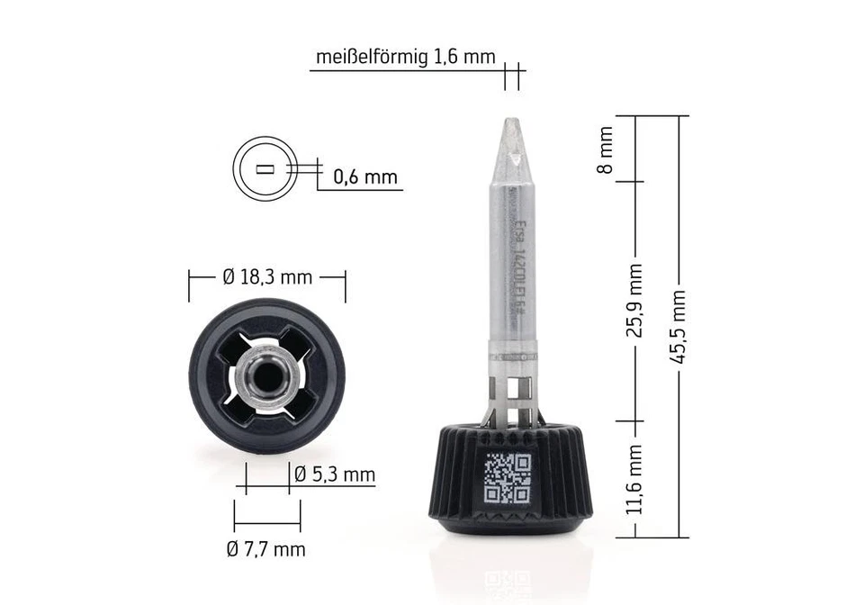 kurtz ersa Lötspitze meißelförmig Breite 1,6 mm 0142CDLF16/SB