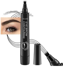 1Pcs Black Magic Microblading Eyebrow Contouring Pen Pencil 4 Tipped Precise