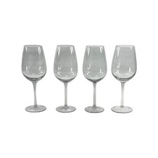Smoke Gray Wine Glasses 18 oz 9 3/4" Tall Set of 4 Pier 1 Barware Stemware