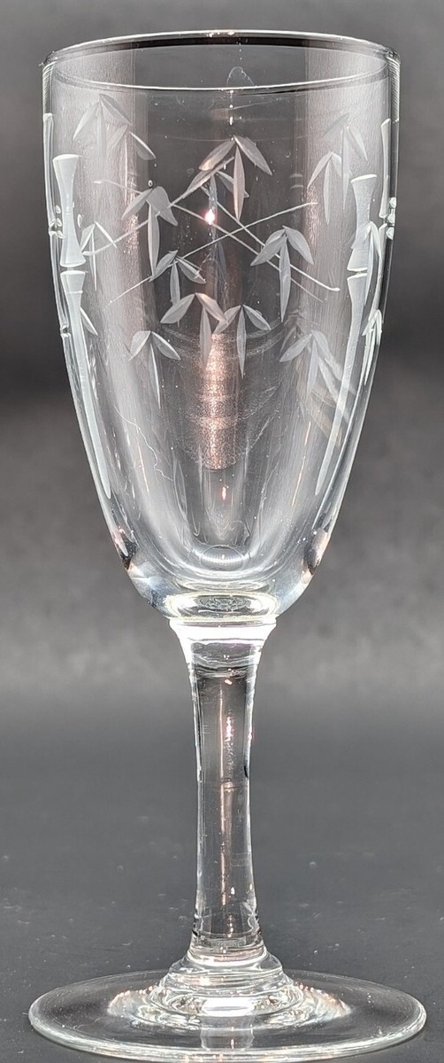 SASAKIacoustic ビンテージ　クリスタル Set of 3 Vintage Noritake Sasaki Crystal Etched Bamboo 3