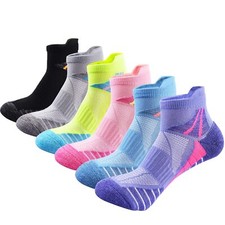 Womens Ankle Socks Athletic Cushioned Breathable Sport Tab Cotton Quarter 6PCS