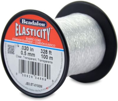  Beadalon Elastizität 0,5 mm klar 100 m Stretchkordel Auffädeln & Schmuck Werkzeug JE0,5T