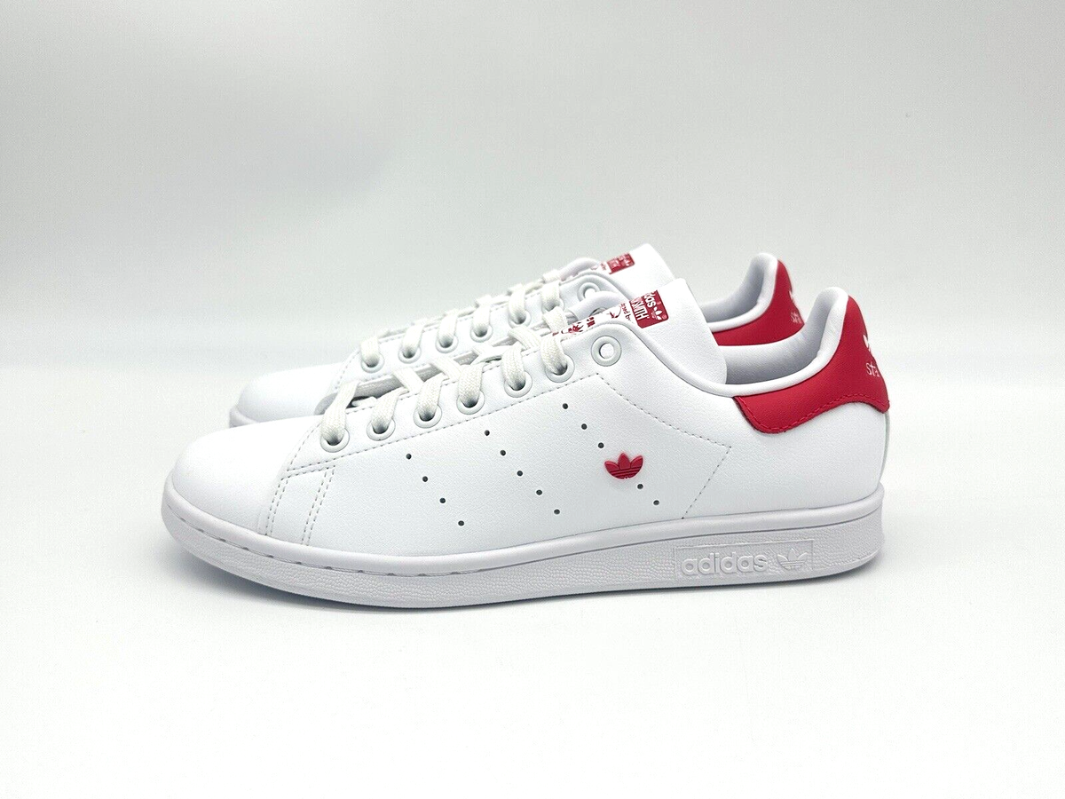 いちご  STAN SMITH ホワイト/レッド Adidas Stan Smith Women's Size 7 Lace Up White Pink Casual Shoes