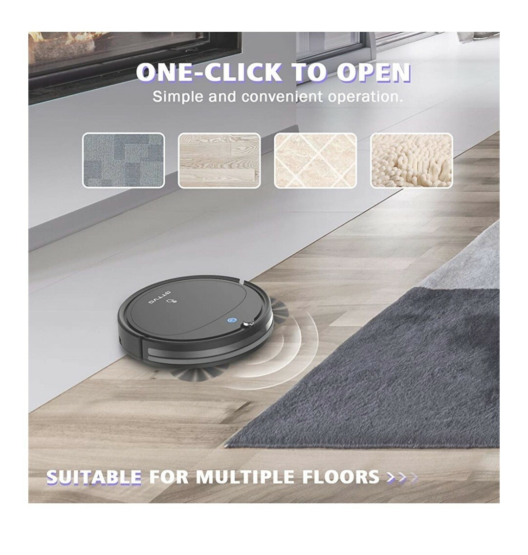 Robot Vacuum Cleaner GTTVO D302, Self charging, quiet, multi-surface, pet hair-image