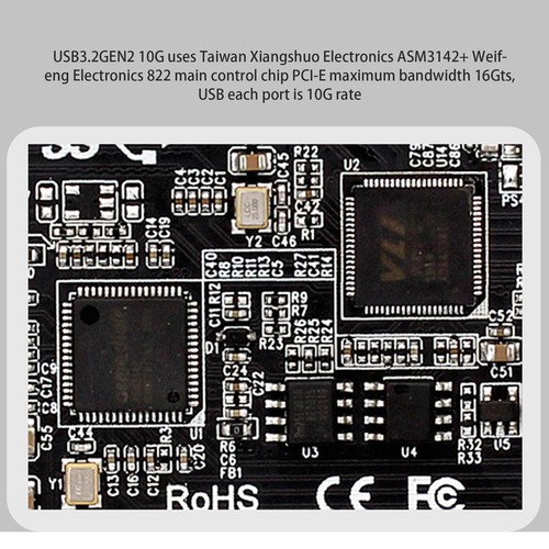 PCIe to USB 3.2 Gen 2 Adapter Card 10 Gbps 2-Port PCI Express Expansion CardBm - Afbeelding 6 van 8