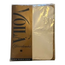 Voila Extraordinaire 90s 1992 Vintage Ivory Lycra Pearl Pantyhose Sz M NEW