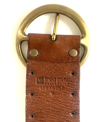 Vintage LP Linea Pelle Brown Studded Leather Belt Size M | eBay display picture 1