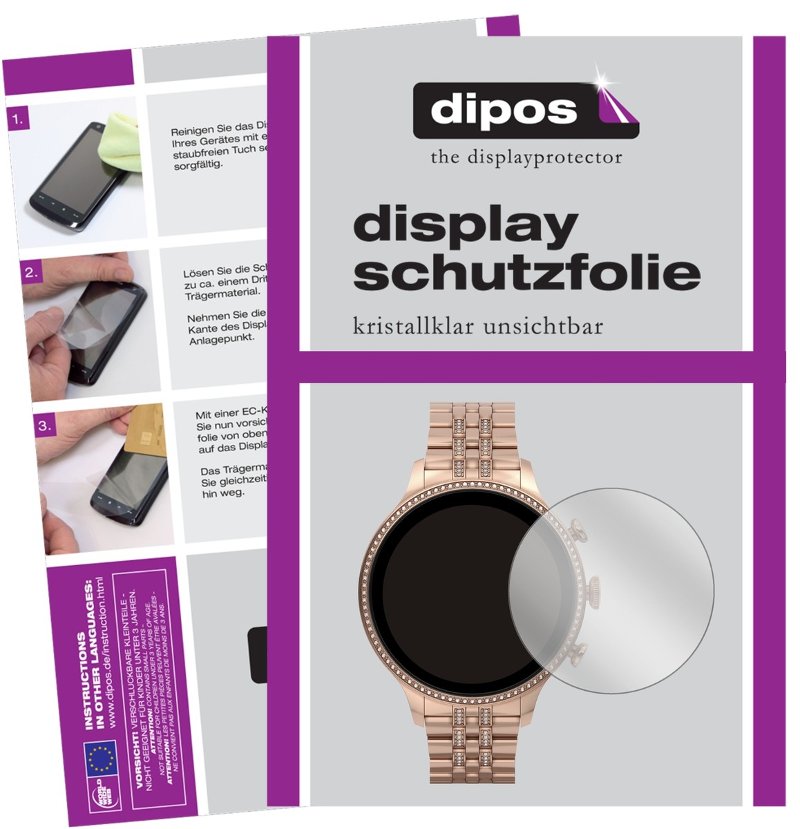 Pellicola Protettiva per Fossil Sport Smartwatch Protezione Schermo Antiriflesso