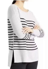 NWT Athleta Striped Explore Sweater Gray Sz M