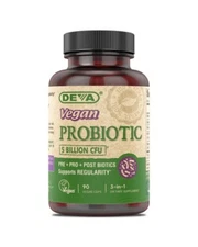 DEVA VEGAN PROBIOTIC WITH PREBIOTICS & POSTBIOTICS 90 VCAPS