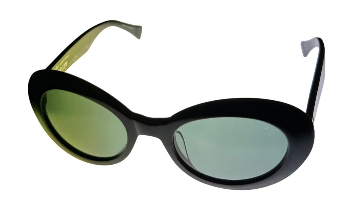 John Varvatos Womens Black Plastic Fashion Oval Sunglass  display picture 3