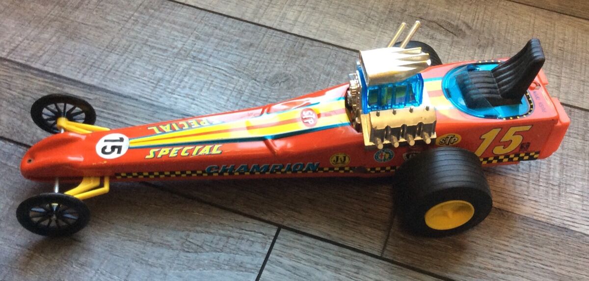 BANDAI JAPAN TOP FUEL Dragster TIN TOY LITHO BATTERY TOY BANDAI JAPAN TOP FUEL Dragster TIN TOY LITHO BATTERY TOY