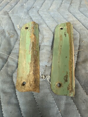 1952 Cadillac Fleetwood Left Front Back Door Hinge Access Covers Plates Oem Vtg