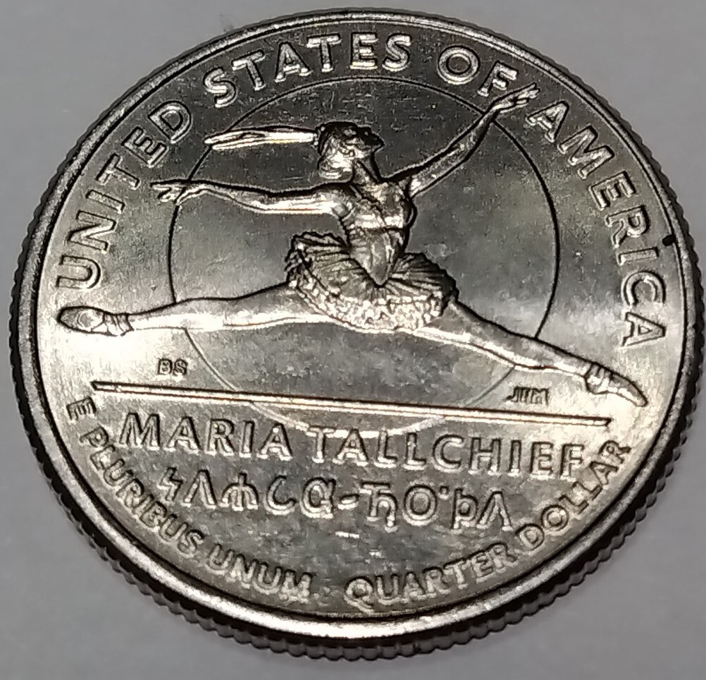 2023 P Maria Tall Chief Quarter Reverse Die Chip In Ponytail Error
