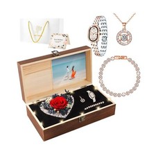 Preserved Real Rose, Watch Sets Gift for Women, Valentines Day Gifts for Her,...