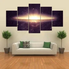 Multi Panel Print Big Bang Star Canvas 5 Piece Wall Art Galaxy Space Universe