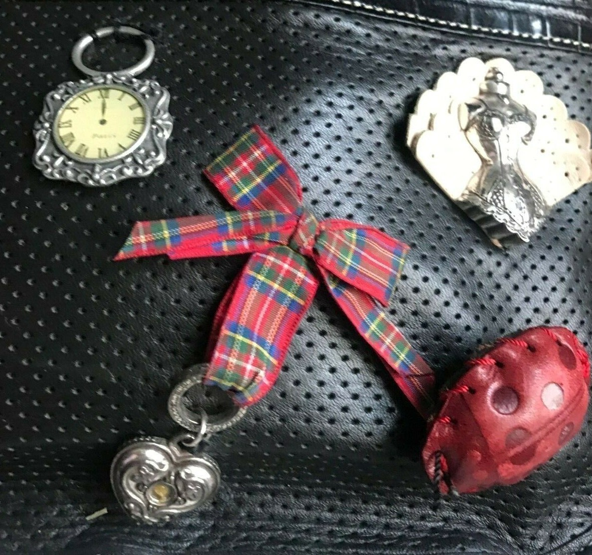 PONY BRIGHTON DONNA BUG FLOWERS CUORE corpetto pezzo a tempo + look antico VINTAGE Borsa a mano