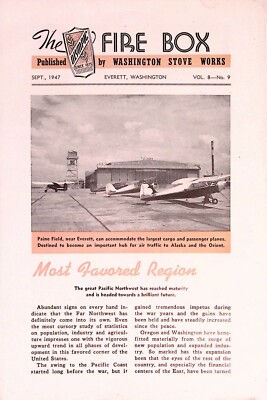 The Fire Box 1947 Newsletter Washington Stove Works Everett WA Pacific Northwest