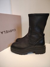 Image of New Carvela Sincere Ankle Black Leather Boots Size UK 6 EU 39 BNWB