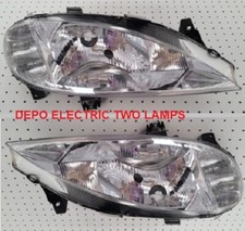 Renault Megane Model 1999 02 electric headlights Pair LH RH Two Lamps Depo new