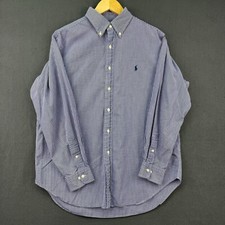 Ralph Lauren Shirt Men's L 16 32/33 Purple Long Sleeve Classic Fit Button Down