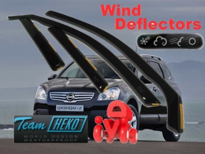 For NISSAN QASHQAI +2  2008 - 2014  5.doors  Wind deflectors  4.pc HEKO  24274