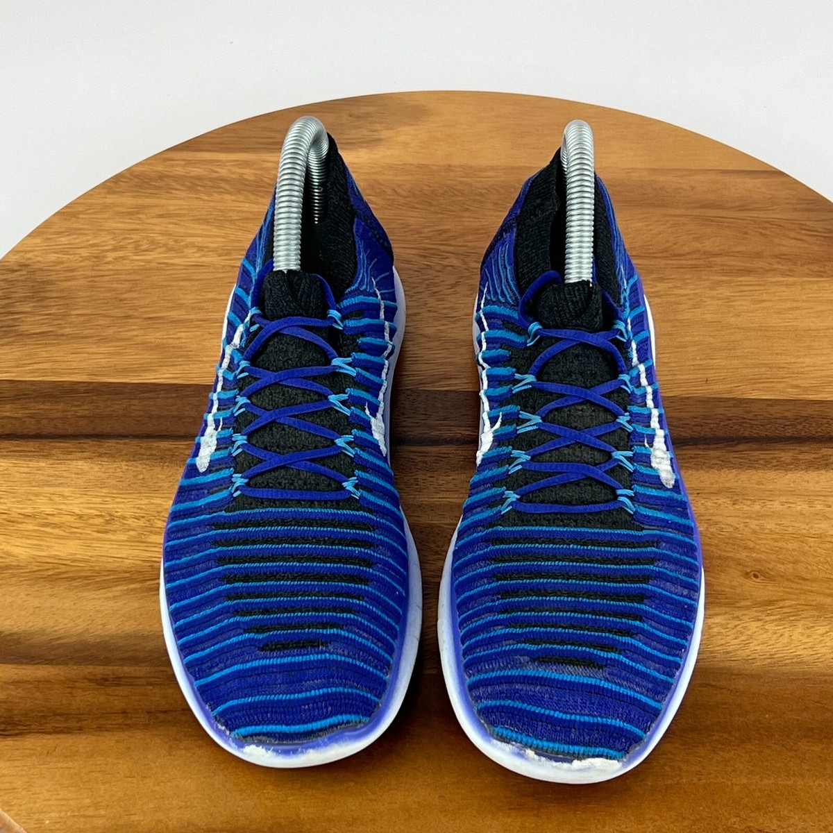 Womens Nike Free RN Motion Flyknit Blue Mid Athletic Shoes