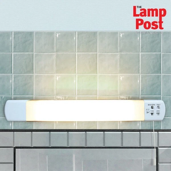 Eterna LEDSHDVO LED Doble Voltaje LED Baño Tirador Cable Afeitadora Luz y Enchufe
