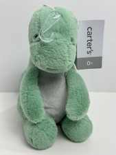 NWT Carters Green Grey White Plush Dinosaur Dino Stuffed Animal Baby Toy 67603