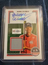 Bubba Coleman 2022 Stars & Stripes Jersey Auto Autograph #d /349 