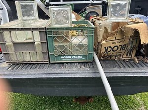 NOS  & used Glass Block Pittsburgh Corning Assorted Lot Of 30 Pcs