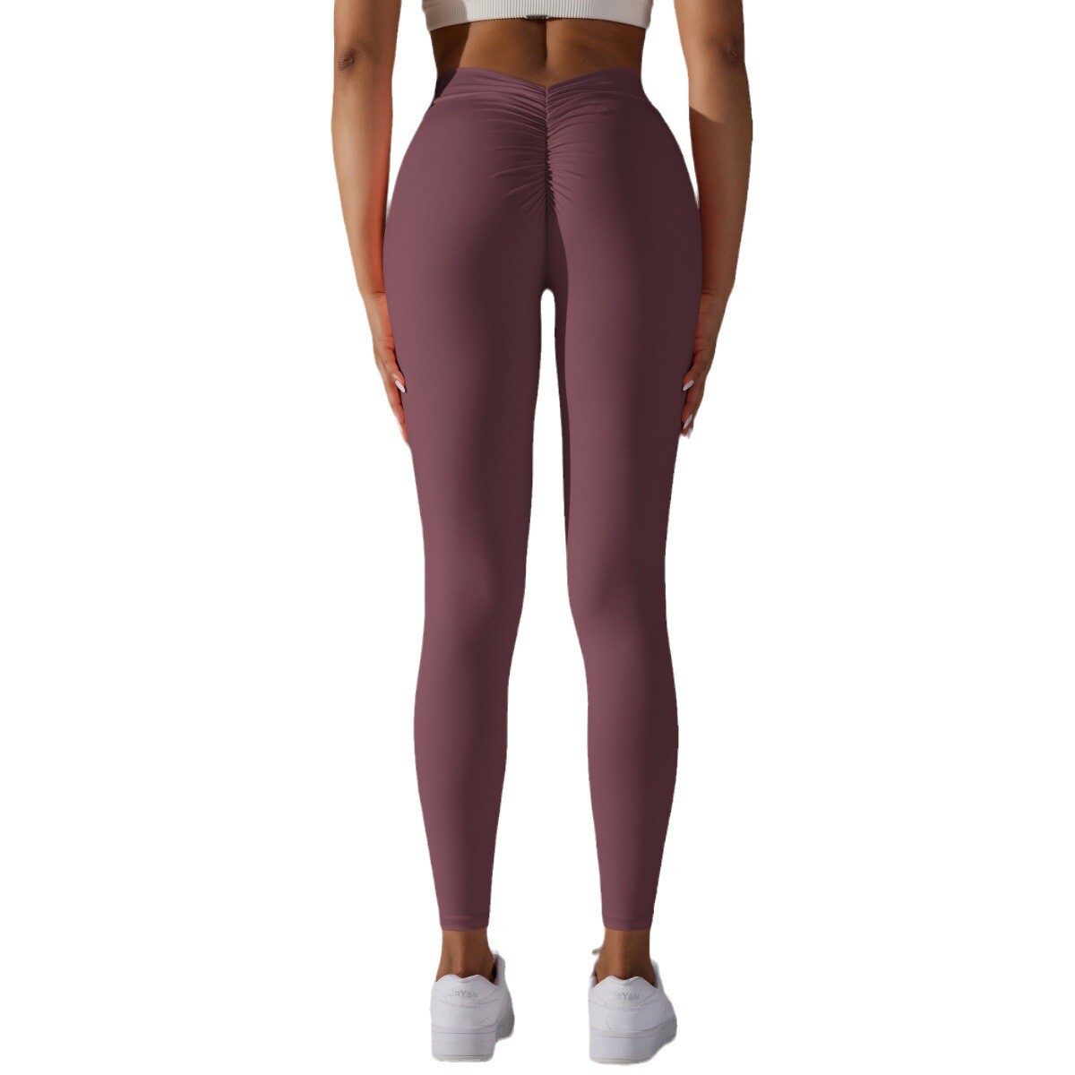 Sexy pantalón trasero en V para mujeres fitness entrenamiento gimnasio